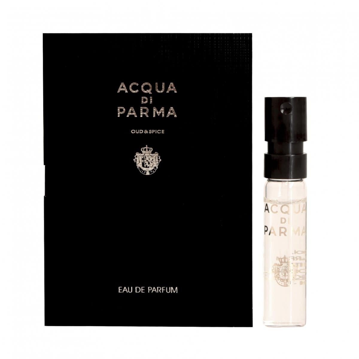 Acqua Di Parma Oud y especias 1,5 ml 0,05 fl.oz. muestras de perfumes oficiales, Acqua Di Parma Oud & Spice 1,5 ml 0,05 fl.oz. muestras de fragancias oficiales