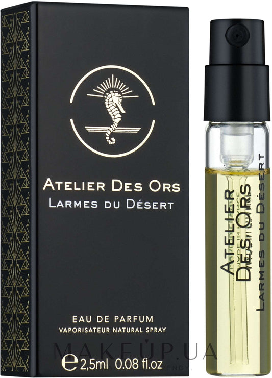 Atelier Des Ors Larmes du Desert 2,5 ml 0,08 fl. onz. Muestras oficiales de perfumes.