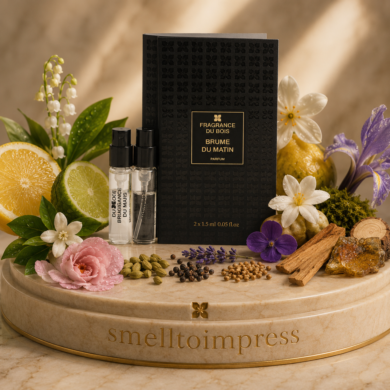imagen de muestra oficial de perfume Fragrance Du Bois Brume Du Matin 1,5 ml 0,05 fl. oz.
