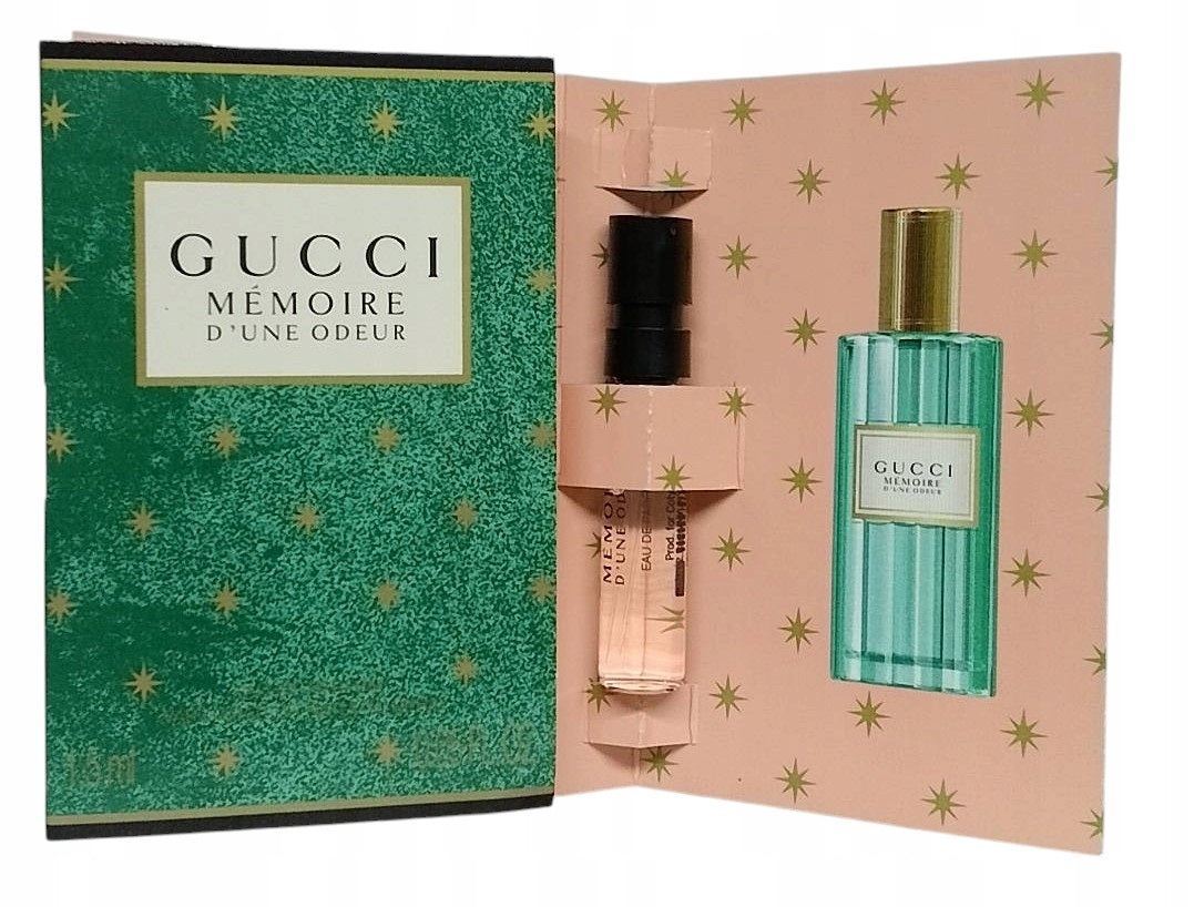 Gucci Memoire d'Une Odeur de Gucci Parfums muestra de perfume oficial 1,5 ml 0,05 fl. onz. fragancia descatalogada Gucci Memoire d'Une Odeur de Gucci Parfums muestra de perfume oficial 1,5 ml 0,05 fl. onz. fragancia descatalogada