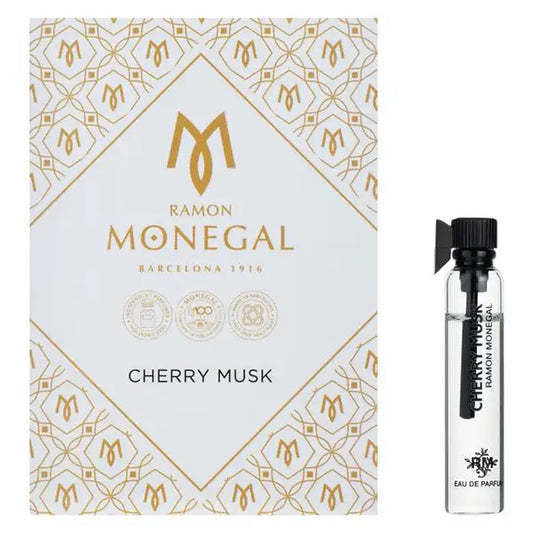 Muestra oficial del perfume Ramon Monegal Cherry Musk 2 ml (0,06 fl.o.z.)