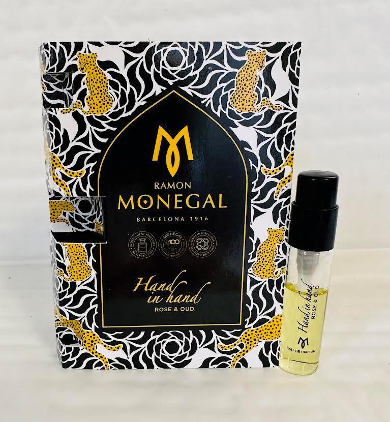 Muestra oficial del perfume Ramon Monegal Hand in Hand Rose & Oud 2 ml (0,06 fl.o.z.)