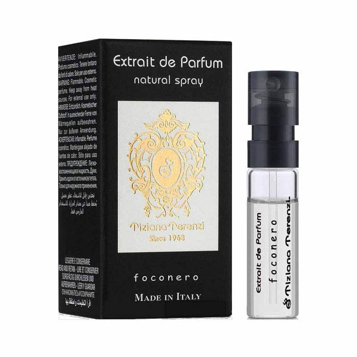 TIZIANA TERENZI Foconero Extrait de parfum 0.05 OZ 1.5 ML muestra oficial de perfume