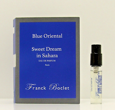 muestra oficial del perfume Franck Boclet Sweet Deam en Sahara 1.5ml 0.54 o.z.