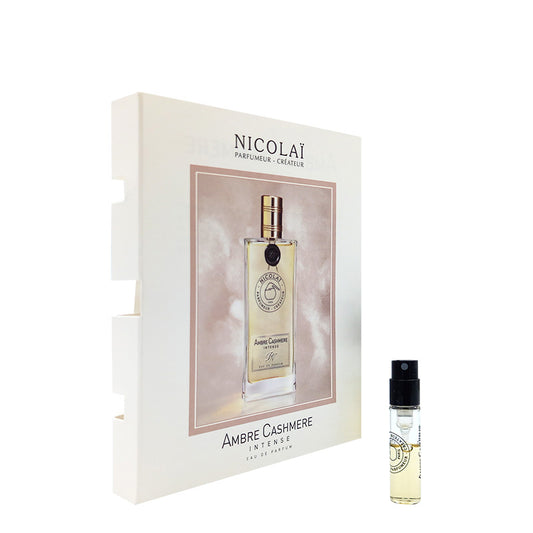 Muestras oficiales del perfume de la fragancia Nicolai Amber Cashmere Intense 1,8 ml 0,07 oz.