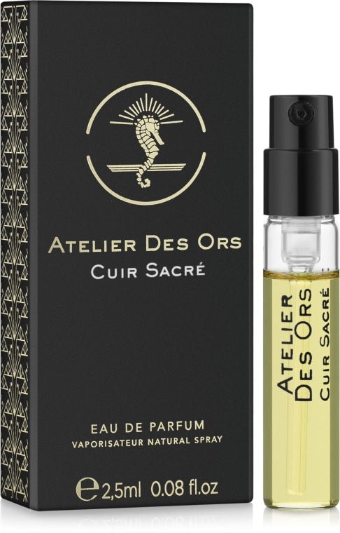 Atelier Des Ors Cuir Sacre 2,5 ml 0,08 fl. onz. Muestras oficiales de perfumes.