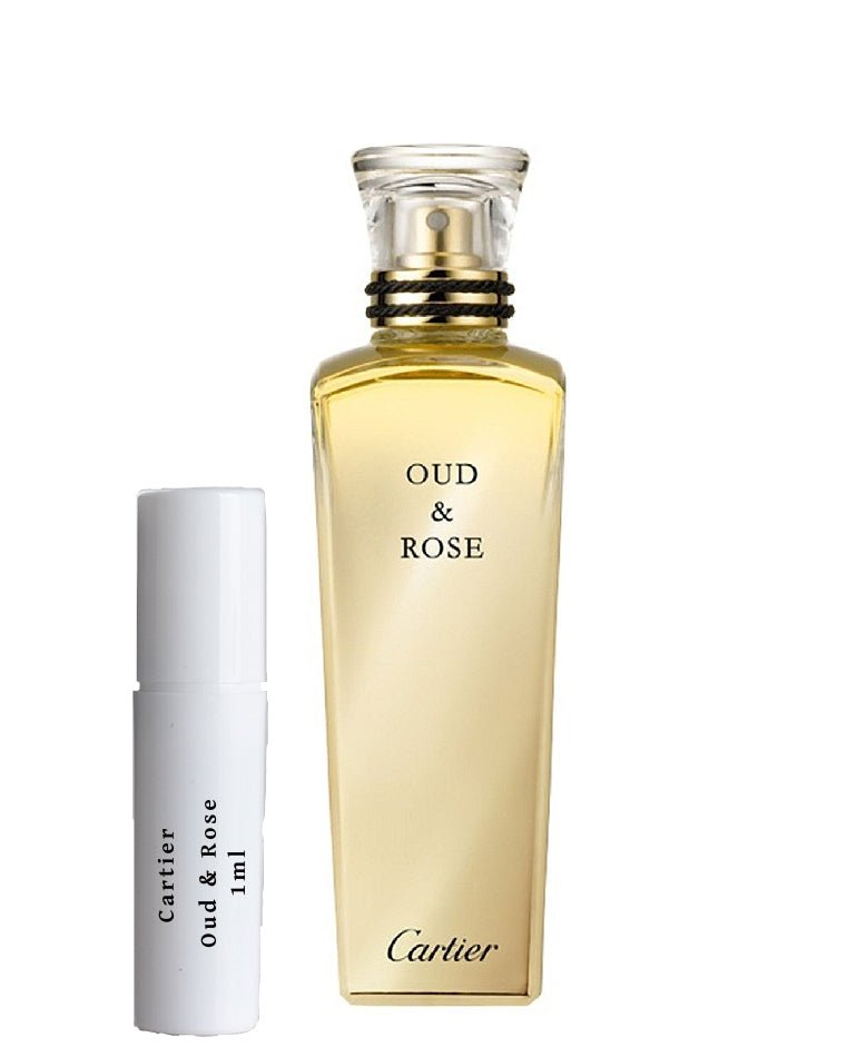 Muestra de vial de spray Cartier Oud & Rose de 1 ml