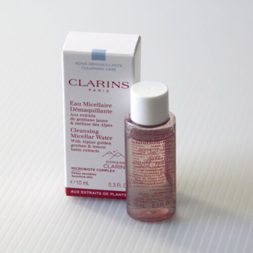 Mini muestra de cuidado de la piel Clarins Agua Micelar Limpiadora 10ML 0.3 oz.
