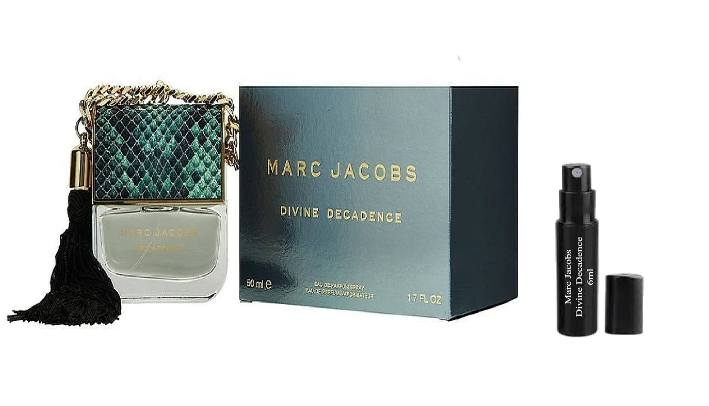 MARC JACOBS DIVINA DECADENCIA 6ml 0.20 fl. onz. 官方香水样品, Mostră de parfum MARC JACOBS DIVINE DECADENCE 6ml 0.20 fl. o.z., MARC JACOBS DIVINA DECADENCIA 12ml 0.41 fl. onz. vzorek parfému, MARC JACOBS DIVINE DECADENCE 12ml 0.41 fl. onz. δείγμα αρώματος