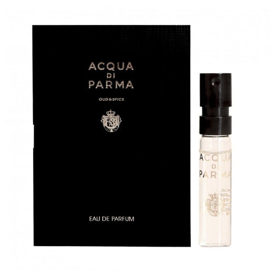 Acqua Di Parma Oud y especias 1,5 ml 0,05 fl.oz. muestras de perfumes oficiales, Acqua Di Parma Oud & Spice 1,5 ml 0,05 fl.oz. muestras de fragancias oficiales