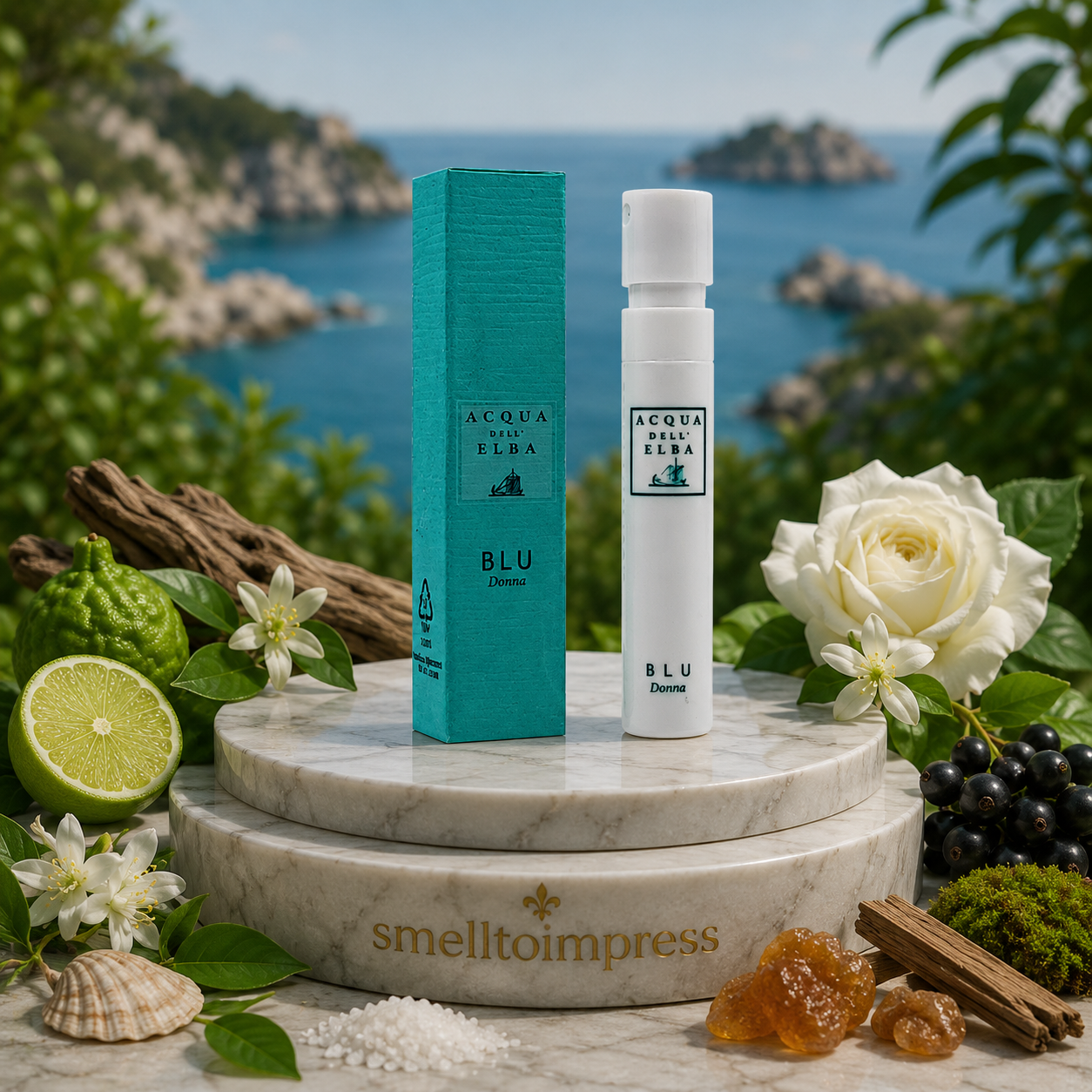 imagen de muestra oficial de perfume Acqua dell' Elba Blue Donna 1,2 ml 0,04 fl. oz