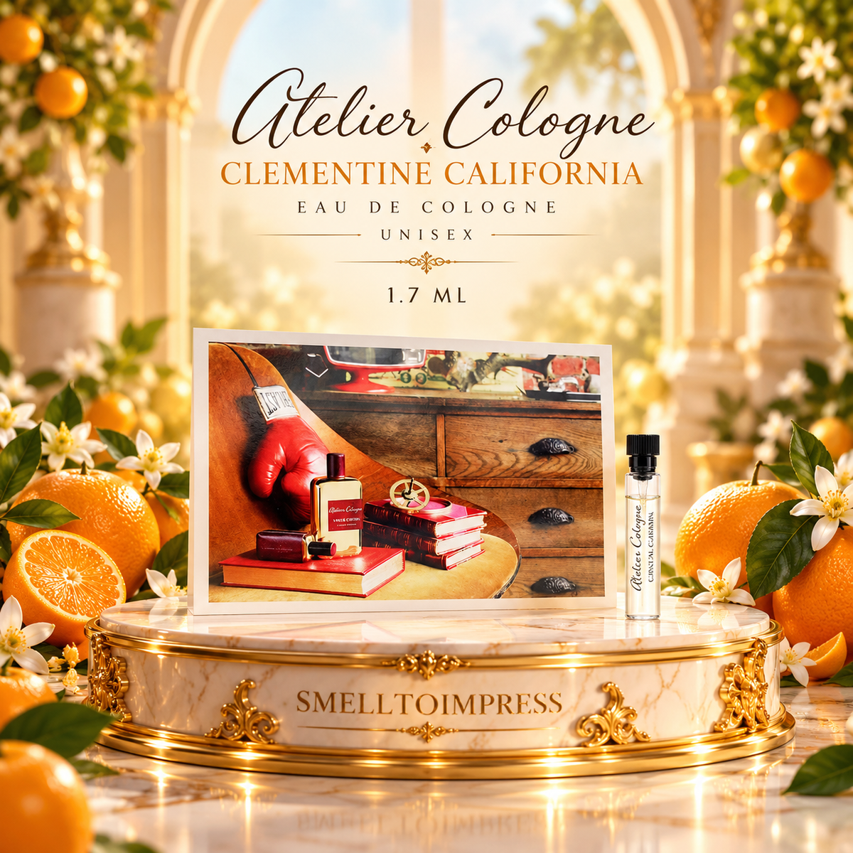 imagen de muestra oficial de perfume Atelier Cologne Clementine California Eau De Cologne 1,7 ml