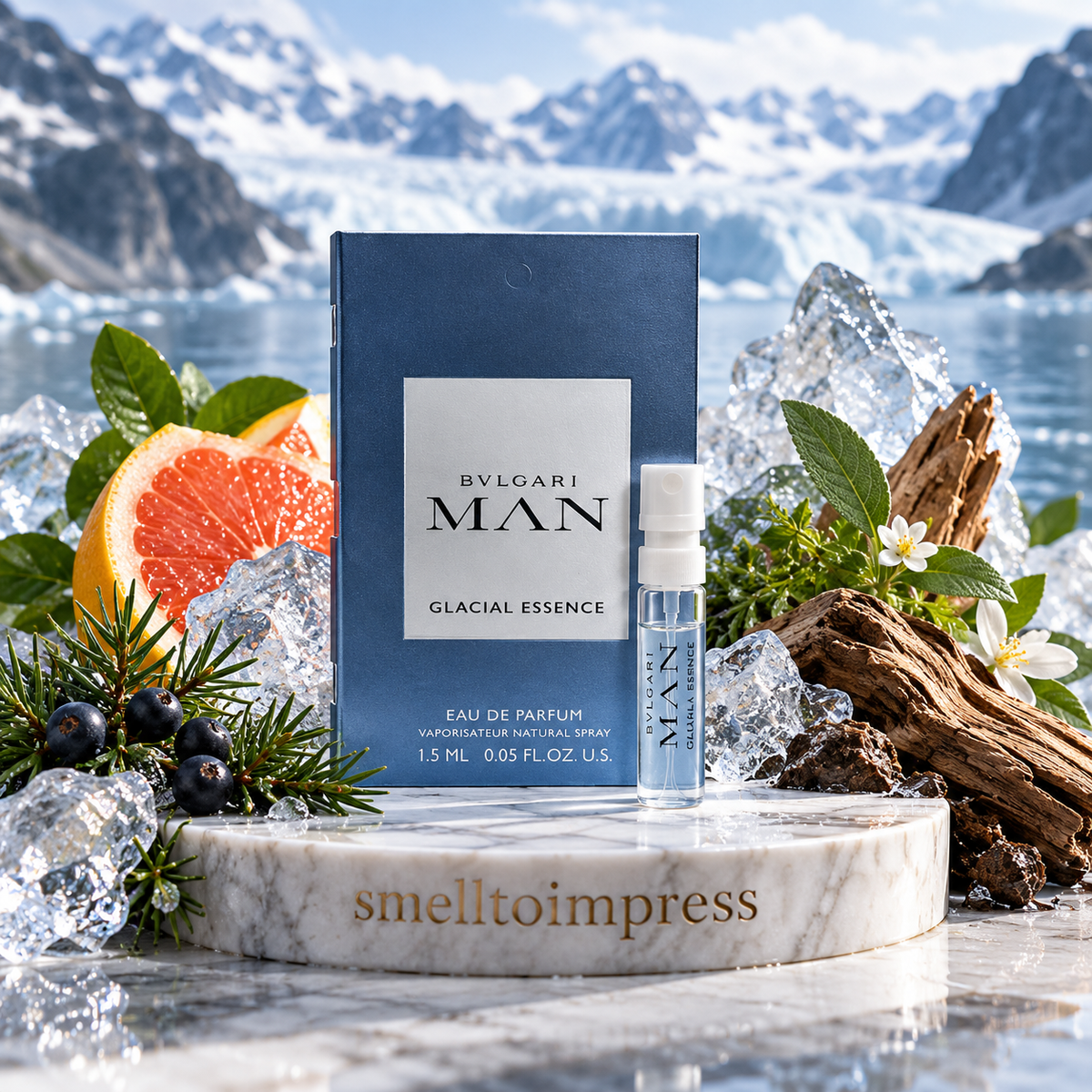 imagen de muestra oficial de perfume Bvlgari Man Glacial Essence 1,5 ml