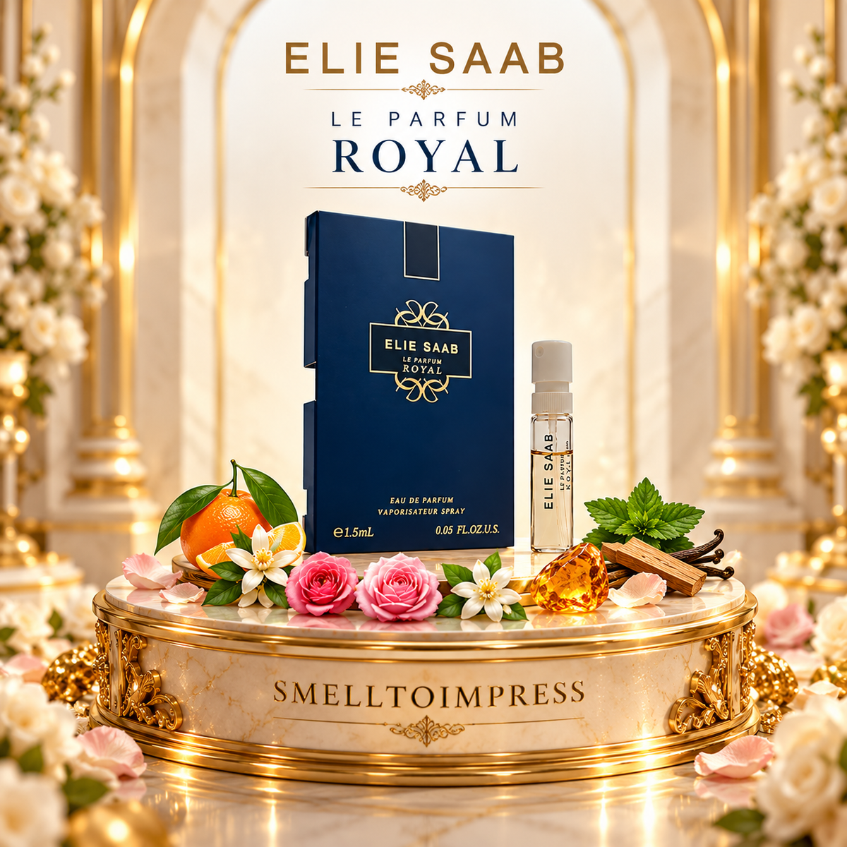 imagen de muestra oficial de perfume Elie Saab Le Parfum Royal por Smelltoimpress 1,5 ml
