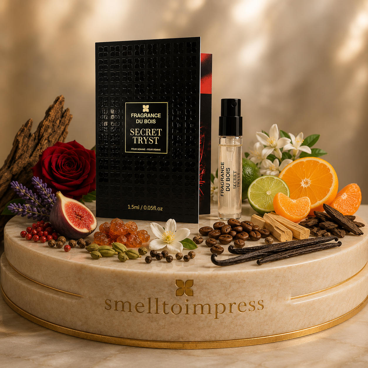 imagen de muestra oficial de perfume Fragrance Du Bois Secret Tryst 1,5 ml 0,05 fl. oz.