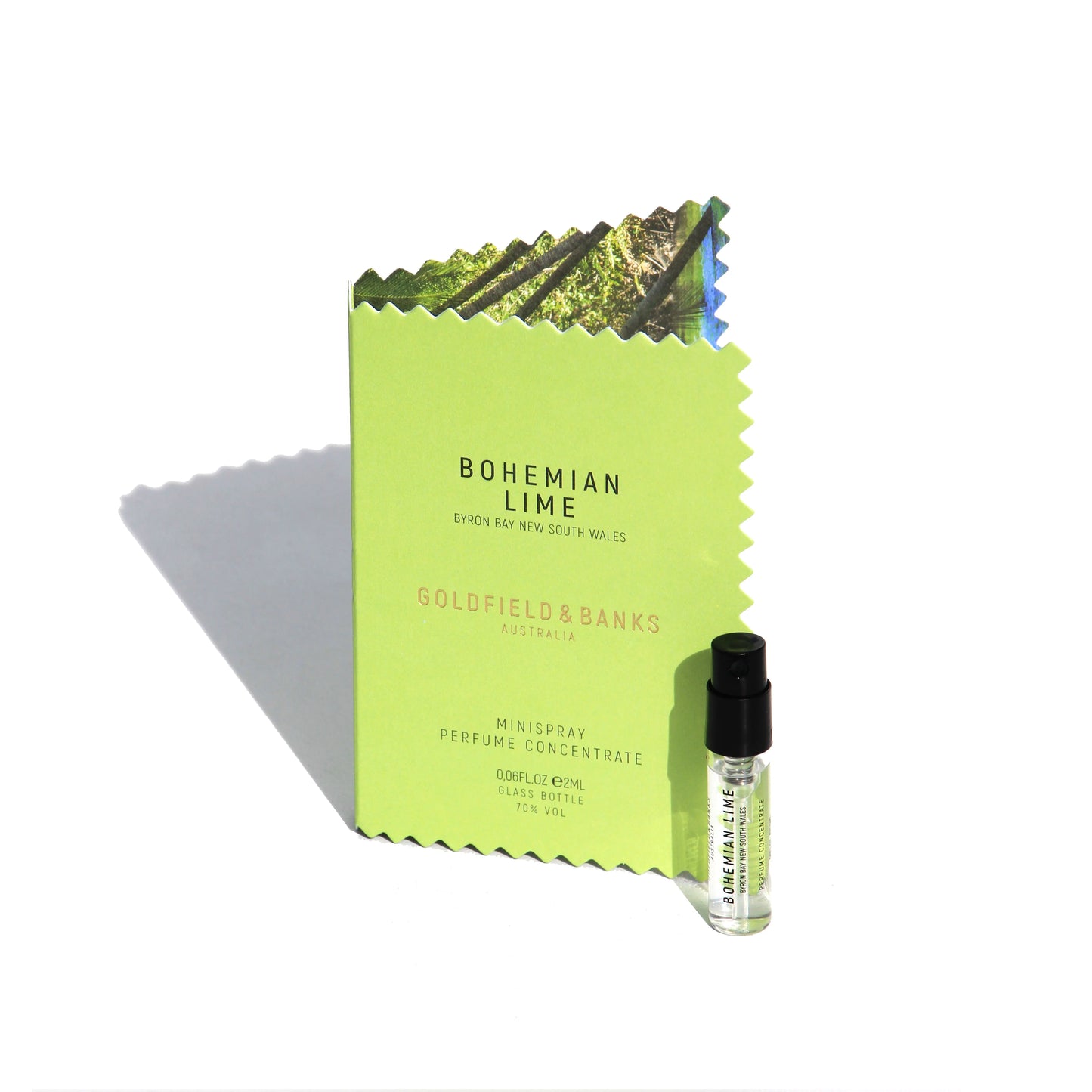 Muestra oficial del perfume Bohemian Lime de Goldfield and Banks Australia (2 ml, 0,06 fl. oz.)