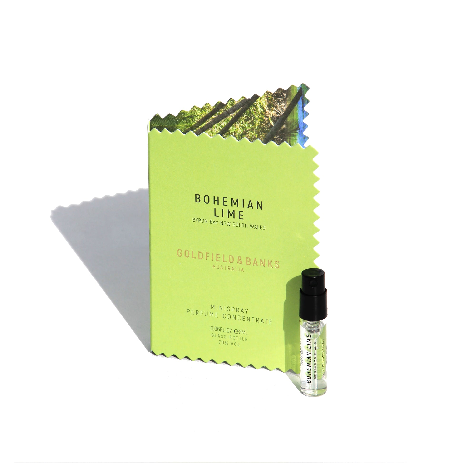Muestra oficial del perfume Bohemian Lime de Goldfield and Banks Australia (2 ml, 0,06 fl. oz.)