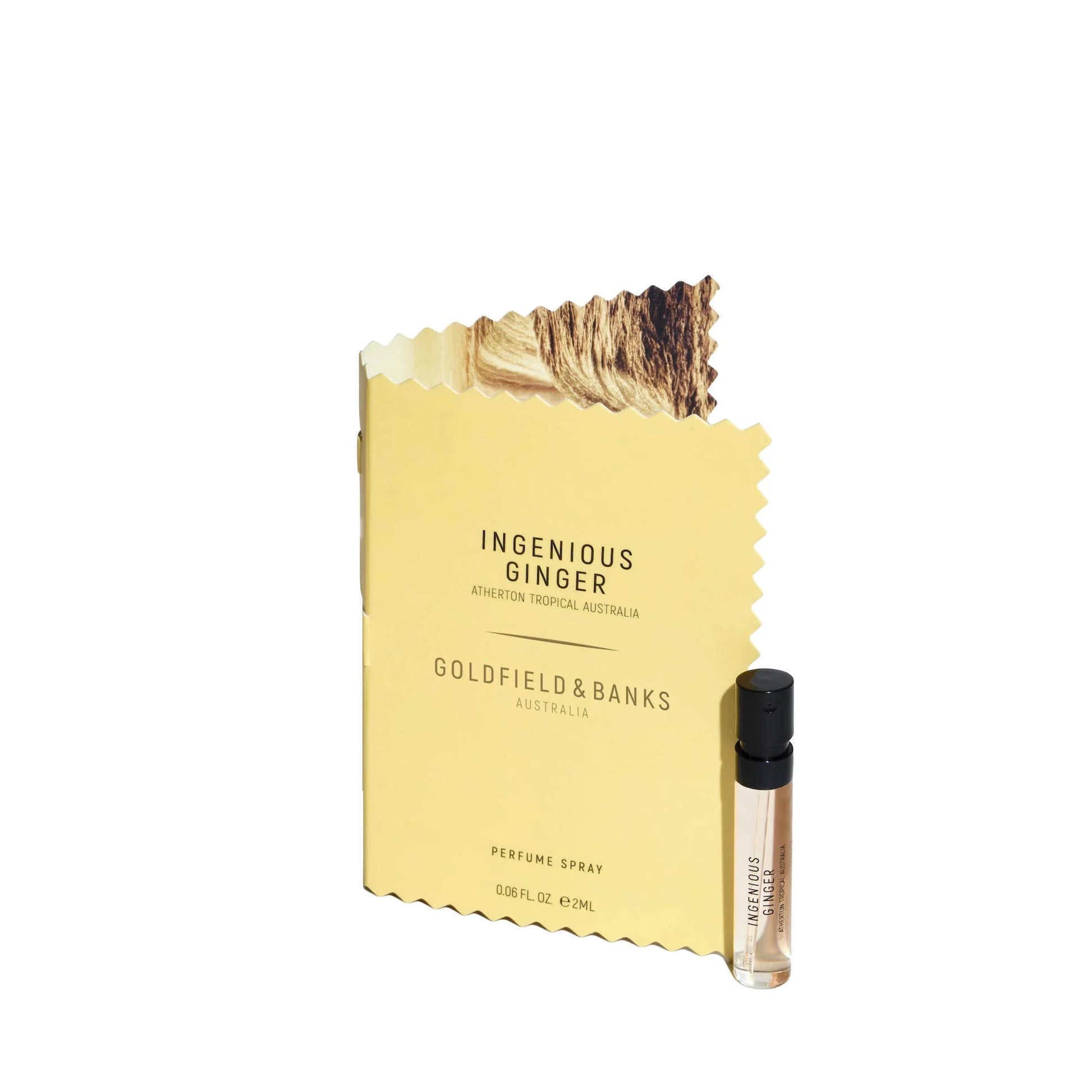 Muestra oficial del perfume Ingenious Ginger de Goldfield and Banks Australia (2 ml, 0,06 fl. oz.)