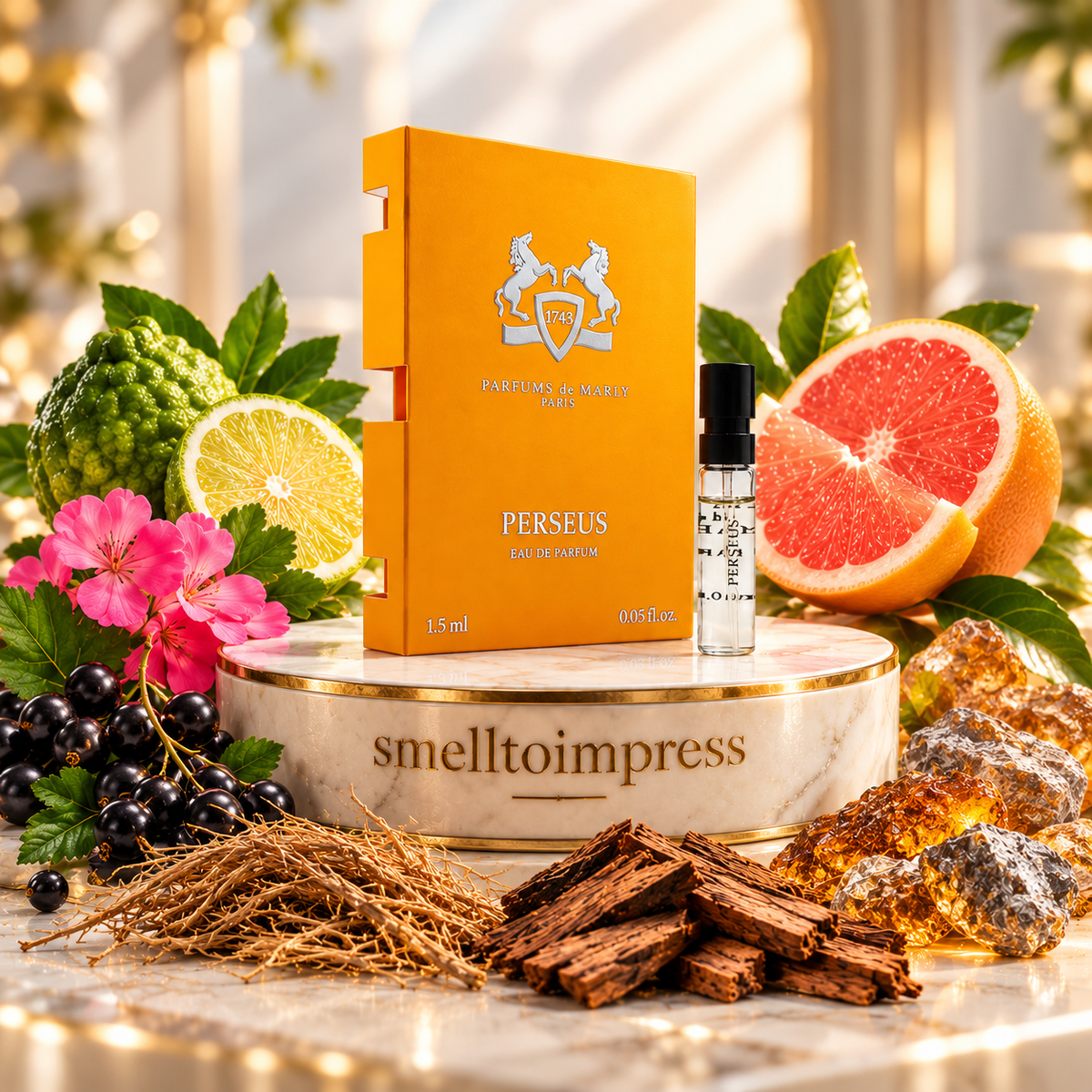 imagen de muestra oficial de perfume Parfums de Marly Perseus 1,5 ml por Smelltoimpress