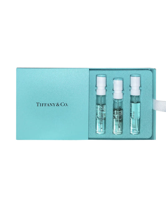 Set de muestra en spray de Tiffany & Co.: EDP para ella 1,2 ml + EDP Oro rosa 1,5 ml + Oro rosa intenso 1,5 ml