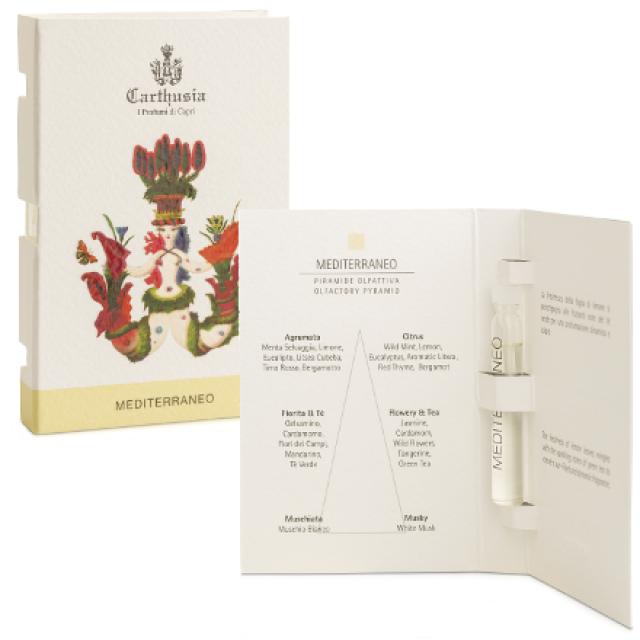 muestra oficial del perfume Carthusia Carthusia Mediterraneo tamaño 2ml 0.06 oz.