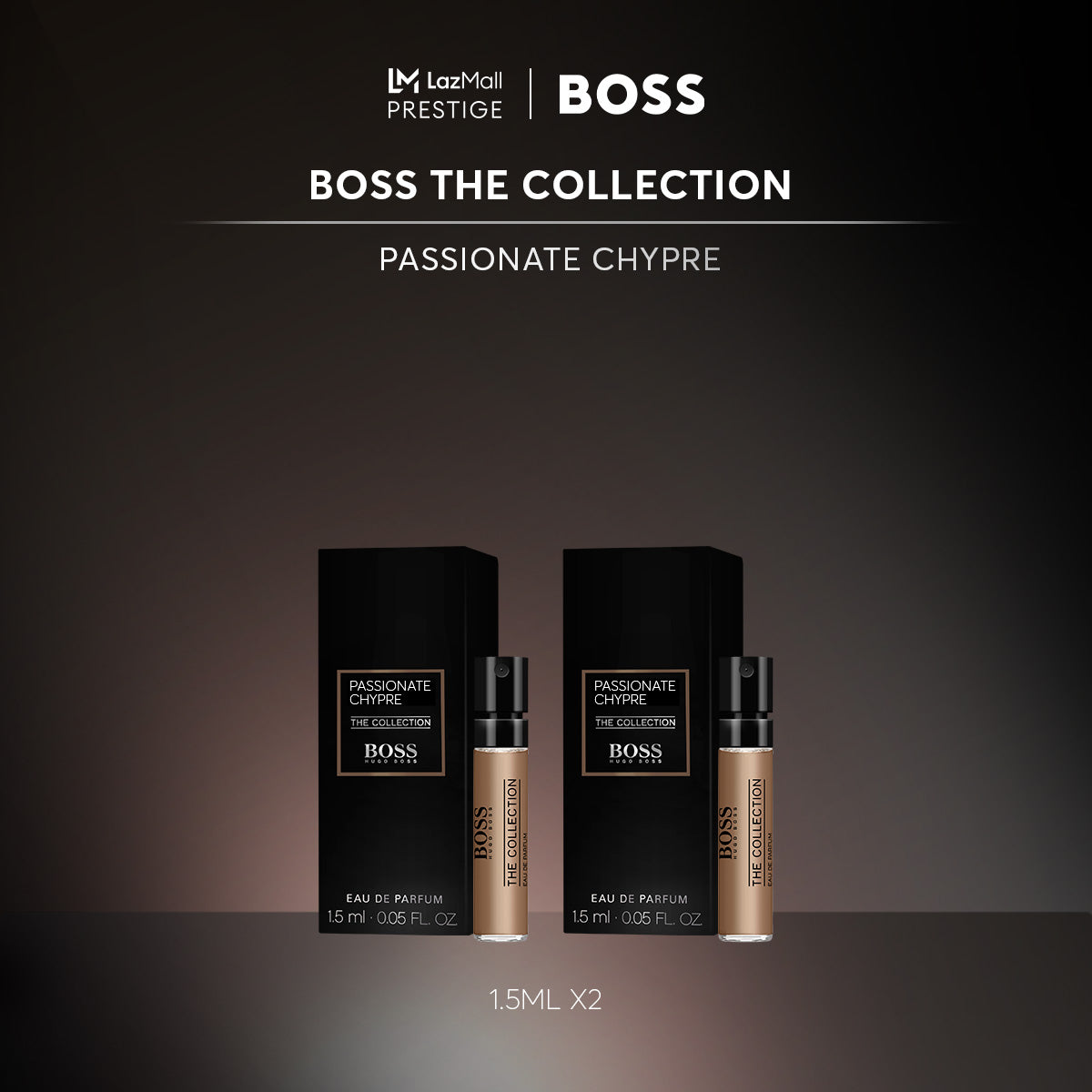muestra oficial de perfume de Hugo Boss The Collection Passionate Chypre 1.5ml 0.05 fl. onz.