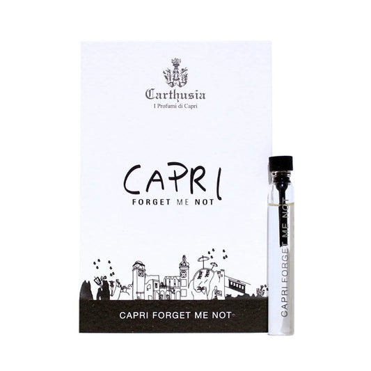 muestra oficial del perfume Carthusia Capri Forget Me Not tamaño 2ml 0.06 oz.