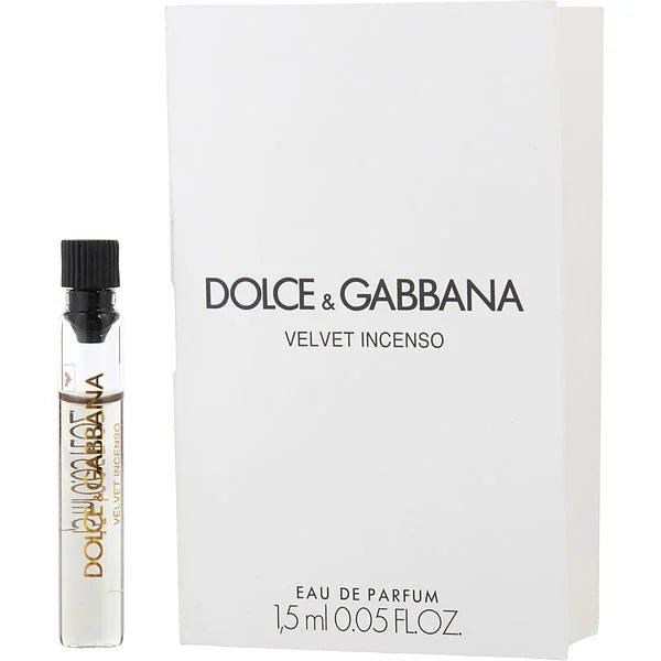 Incenso de terciopelo de Dolce & Gabbana 1,5 ml 0,05 fl. onz. επίσημο δείγμα αρώματος, Velvet Incenso de Dolce & Gabbana 1,5 ml 0,05 fl. onz. perfume oficjalna próbka, Velvet Incenso de Dolce & Gabbana 1,5 ml 0,05 fl. onz. официальный образец духов, 