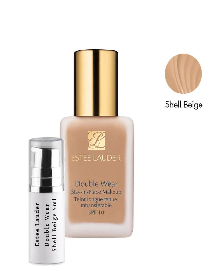 Muestras de base de maquillaje Double Wear de Estée Lauder, tono Shell Beige 4N1, 5 ml