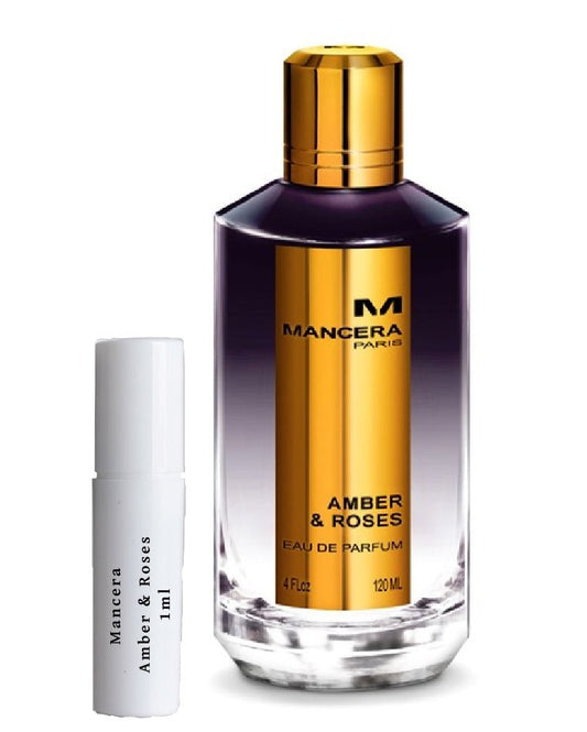 Muestra de vial de spray Mancera Amber & Roses de 1 ml