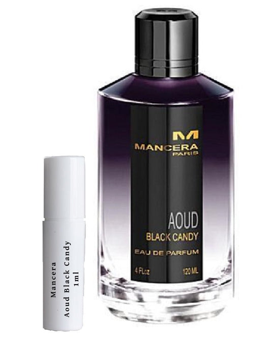 Muestra de vial de spray de 1 ml de Mancera Aoud Black Candy