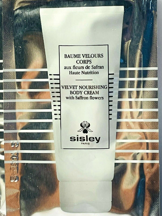 Crema corporal nutritiva Sisley Velvet con flores de azafrán (8 ml, muestras oficiales de cuidado de la piel)
