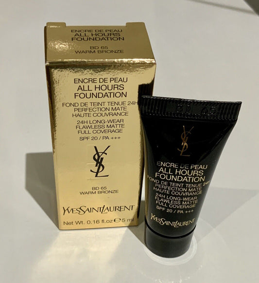 Yves Saint Laurent All Hours Foundation 5 ml (0,16 fl. oz.) muestra oficial de cuidado de la piel Tono B 10 Warm Porcelain