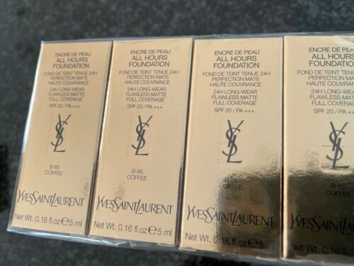 Yves Saint Laurent Base para todas las horas 5 ml 0,16 fl. onz. muestra oficial de cuidado de la piel Sombra B 85 Probador de perfume de café