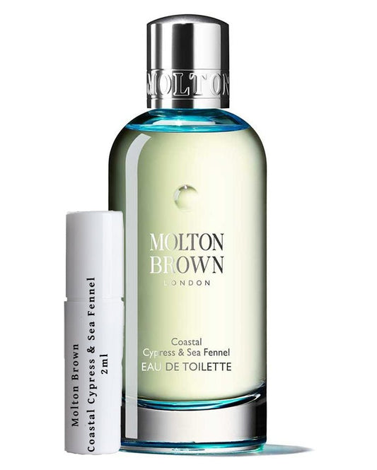 Muestras de ciprés costero e hinojo marino de Molton Brown (2 ml)